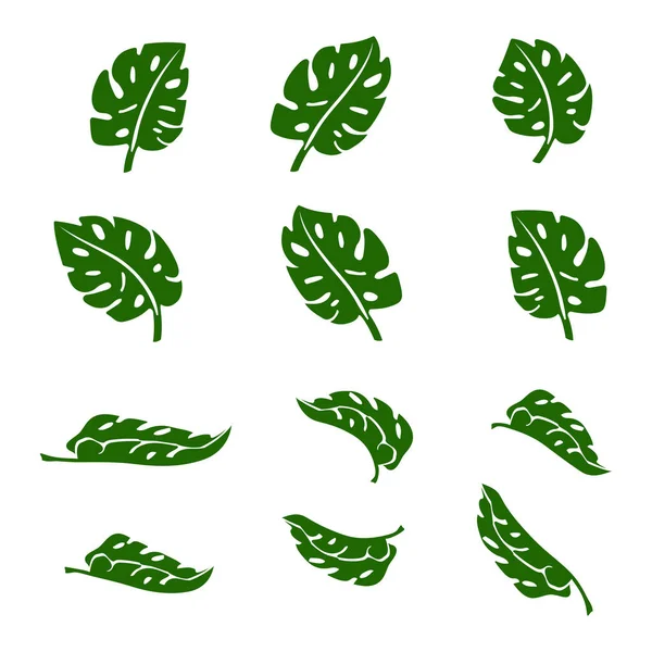 Zöld Levelek Nyári Szünet Nyári Háttér Tavaszi Virágminta Vektor Illusztráció — Stock Vector