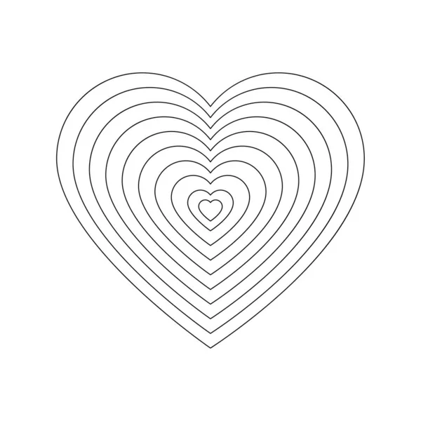Γραμμική Γραμμή Καρδιάς Για Εορταστικό Σχεδιασμό Διακόσμησης Σύμβολο Καρδιάς Ερωτικό — Διανυσματικό Αρχείο