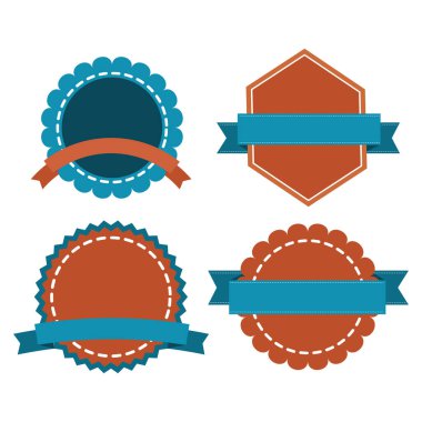 Retro pankartlar. Vektör şablonu. Grafik elementi. Ödül geçmişi. Vektör çizimi. EPS 10.