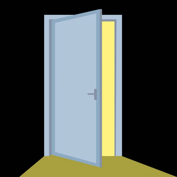 Eine Offene Tür Abstrakten Stil Vektorillustration Eps — Stockvektor