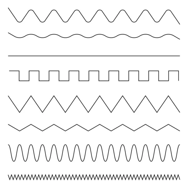 stock vector Different wavy lines. Geometric shape. Vector illustration. EPS 10.