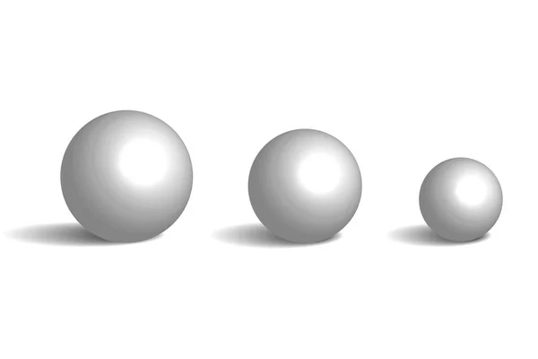 Weiße Volumetrische Kugeln Geometrische Form Vektorillustration Eps — Stockvektor