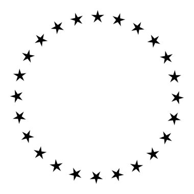 Stars Circle ikon tasarımı. Moda düz stil tasarımında Stars Circle simgesi. Yıldız ikonu. Vektör çizimi. EPS 10.