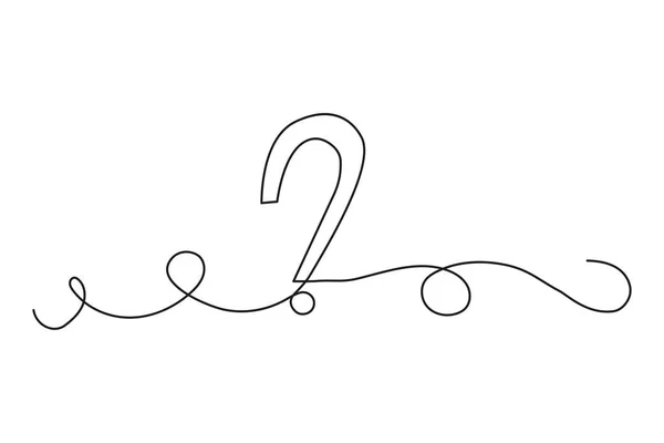 Icon Question Mark Line Contour Symbol Vector Illustration Eps — Stock Vector