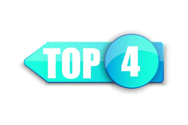 Top Malé Logo Modrá Nálepka Pro Vítěze Nejlepší Hodnocení Pásky — Stockový vektor