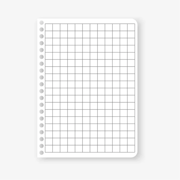 Schulheftpapier Blatt Schulhefthintergrund Quadratische Notizblock Kulisse Vektorillustration Eps — Stockvektor