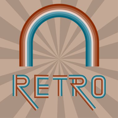 Retro güneş ışığı. Duvar kağıdı tasarımı için retro poster. Güneş patlaması arka planı. Vektör çizimi. EPS 10.