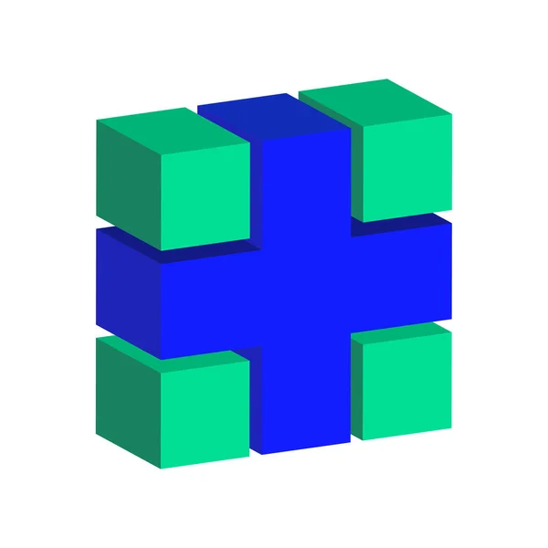 Ισομετρικά Τετράγωνα Συλλογή Στοιχείων Εταιρικού Λογότυπου Εικονογράφηση Διανύσματος Φωτογραφία Αρχείου — Διανυσματικό Αρχείο