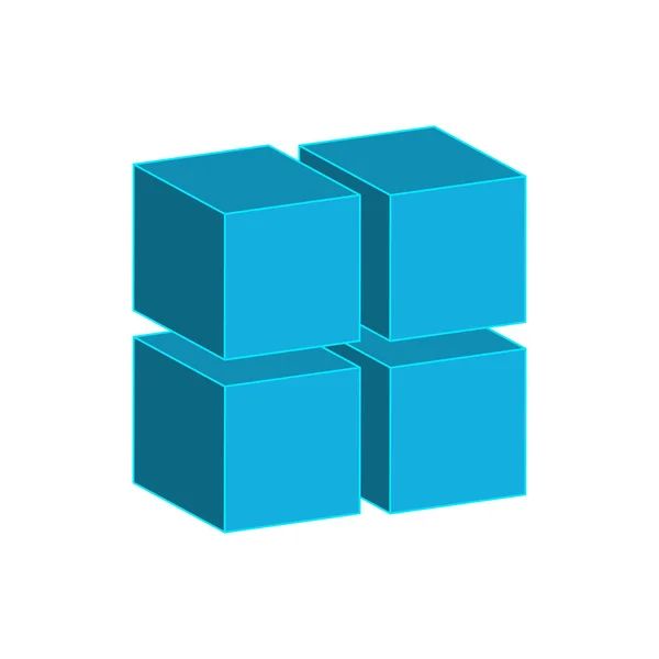 Bloki Izometryczne Kolekcja Elementów Logo Firmy Ilustracja Wektora Zdjęcie Akcji — Wektor stockowy