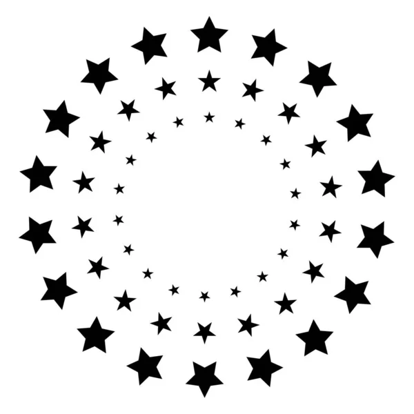 Sterne Umkreisen Symboldesign Sterne Kreis Ikone Vektorillustration Archivbild Eps — Stockvektor