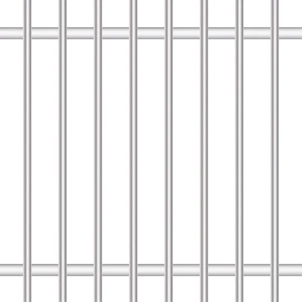 Realistiska Fängelsebarer Metall Detaljerad Fängelsebur Fängelsejärnstängsel Brottslig Bakgrund Vektorillustration Lagerbild — Stock vektor