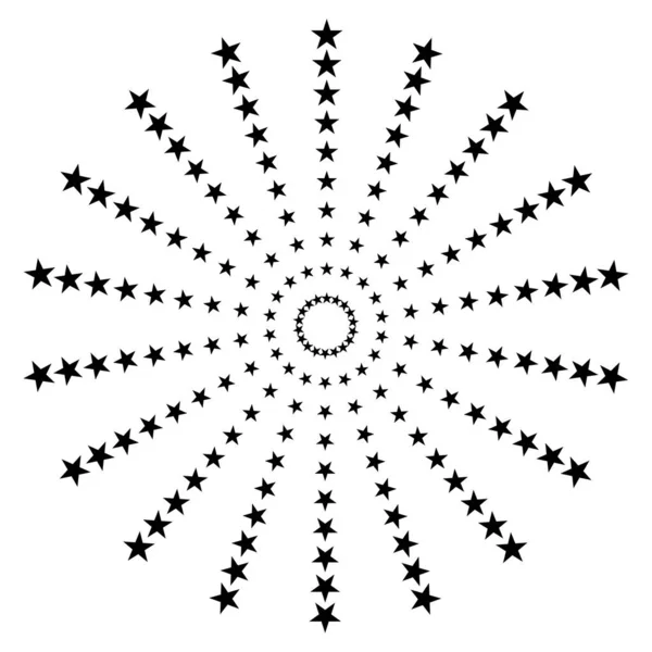 Dot Radial Circle Lines Líneas Geométricas Circulares Velocidad Radiante Ilustración — Vector de stock