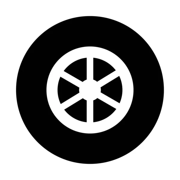 Hjul Ikonen Bil Däck Auto Vektorillustration Lagerbild Eps — Stock vektor