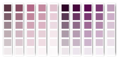 Pembe renk paleti. Pembe pastel ton dokusu. Vektör çizimi. Stok görüntüsü. EPS 10.