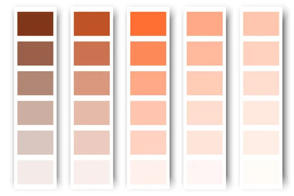 Tavolozza Dei Colori Arancione Illustrazione Vettoriale Immagine Stock Eps — Vettoriale Stock