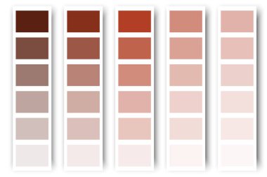 Turuncu renk paleti. Vektör çizimi. Stok görüntüsü. EPS 10.