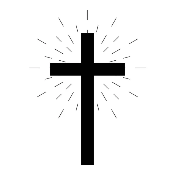 Kirchenkreuz Christentum Religiöses Symbol Vektorillustration Aktienbild Eps — Stockvektor