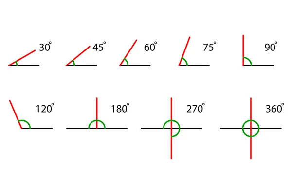 数学的角度の収集 ベクトルイラスト ストック画像 Eps — ストックベクタ