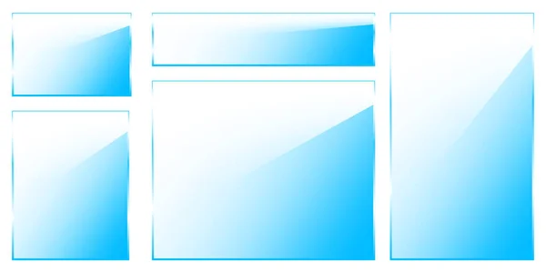 Placa Rectangular Azul Para Diseño Bandera Ilustración Vectorial Eps Imagen — Vector de stock
