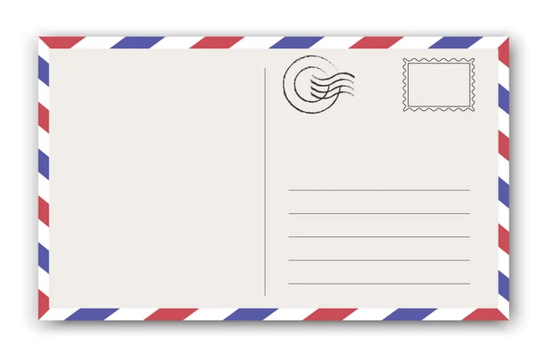 Tarjeta Postal Viaje Blanco Ilustración Vectorial Eps Imagen Stock — Vector de stock