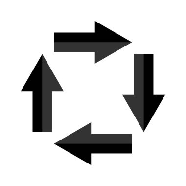 icon repost recycling. Contours of a square arrow icon. Vector illustration. EPS 10. Stock image.