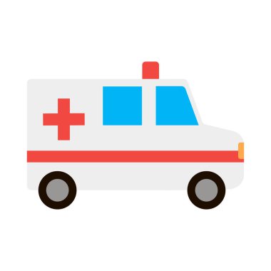 image of an ambulance. Vector illustration. stock image. EPS 10.