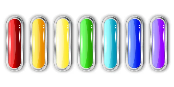 Κενό Χρωματιστό Σύνολο Κουμπιών Ιστού Διαδικτύου Εικονογράφηση Διανύσματος Eps Εικόνα — Διανυσματικό Αρχείο