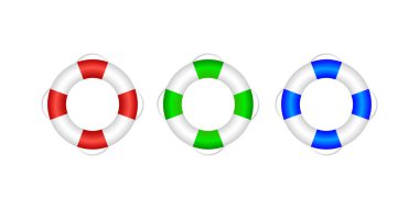 Hayat Şamandırası. Can simidi görüntüsü. SOS kavramına yardım. Şişirilebilir soslar. Yardım sembolü. Hayatta kalma suyu yüzer. Vektör çizimi. Eps 10. Resim yükle.