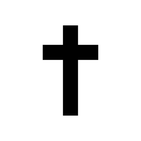 Kereszt Ikon Keresztény Szimbólum Vektor Illusztráció Eps Készletkép — Stock Vector
