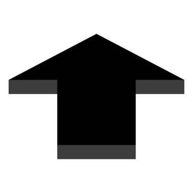 Üç boyutlu kara ok. Vektör çizimi. EPS 10. Resim yükle.