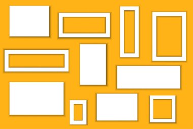 Fotoğraf çerçeveleri. Vektör çizimi. EPS 10. Resim yükle.