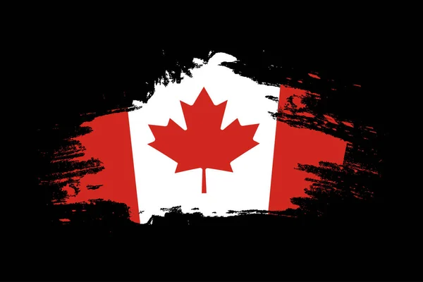 Kanada Nın Grunge Bayrağı Vektör Çizimi Eps Resim Yükle — Stok Vektör