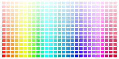 Color palette. Bright color squares set. Bright colors collection. Vector illustration. EPS 10. Stock image. clipart