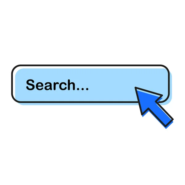 Search Bar Template Website Realistic Arrow Cursor Vector Illustration Eps — Stock Vector