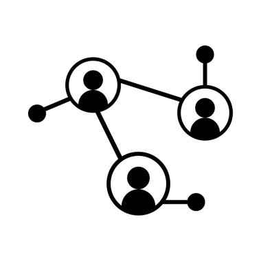 Komut simgesi. Ağ pazarlama logosu. Takım çalışması işareti. İletişim sembolü. Vektör çizimi. EPS 10. Resim yükle.