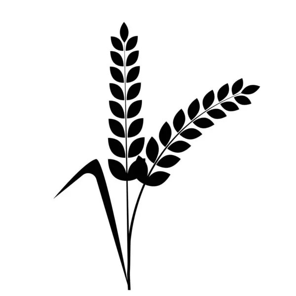 Значок Пшеничного Уха Значок Зерна Символ Сельского Хозяйства Логотип Пшеницы — стоковый вектор