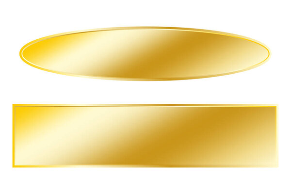 golden frames set. Vector illustration. EPS 10. Stock image.