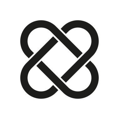 Birbirine kenetlenen simge. Bağlantı sembolü. Tabela koleksiyonunu birleştir. Vektör çizimi. EPS 10.