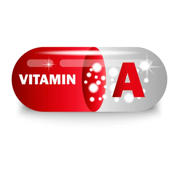 Vitamin Roter Kapsel Gesundheitspille Vektorillustration Eps Archivbild Vektorgrafiken
