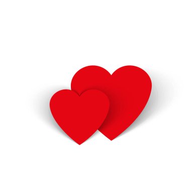 Kağıt sevgisi çarpık kalp süslemesi. Vektör çizimi. EPS 10. Resim yükle.