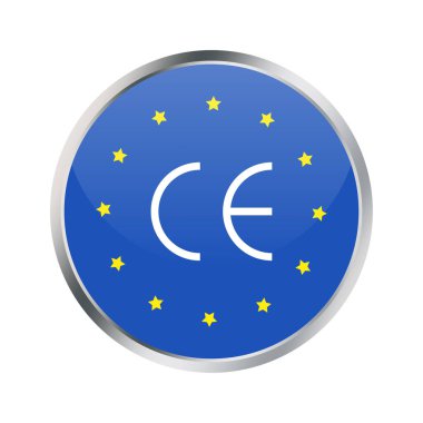 Avrupa standardı. Avrupa CE işaretleme. Ürün ambalajında etiket. Avrupa kalite sertifikası. Vektör çizimi. EPS 10. Resim yükle.