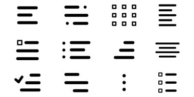 Siyah menü düğmeleri. Modern navigasyon düğmeleri. Vektör çizimi. EPS 10. Resim yükle.