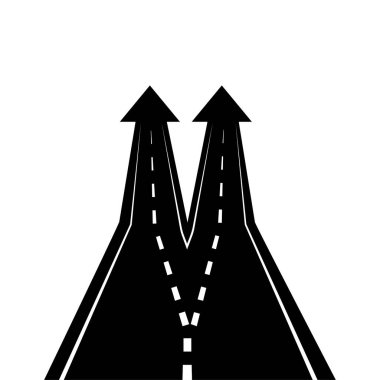Oklar asfalt yol şablonu. Vektör çizimi. EPS 10. Resim yükle.