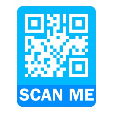 Akıllı telefonun QR kodu. Ödeme için QR kodu. Yazıt beni akıllı telefon simgesi ile tarıyor. Vektör çizimi. EPS 10. Resim yükle.