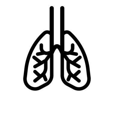 Akciğer ikonu. Sağlıklı bir insanın ciğerleri. Vektör çizimi. EPS 10. Resim yükle.