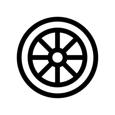 Araba lastiği ikonu. Vektör çizimi. EPS 10. Resim yükle.