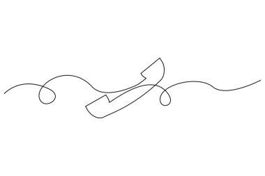 Sürekli cep telefonu çizimi. Telefonun bir satır simgesi. Vektör çizimi. EPS 10. Resim yükle.