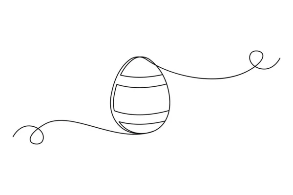Vaječná Čára Nepřetržité Kreslení Celého Vajíčka Jednou Čarou Vektorová Ilustrace Stock Vektory