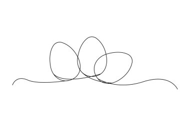 Yumurta çizgisi sanatı. Vektör çizimi. EPS 10. Resim yükle.