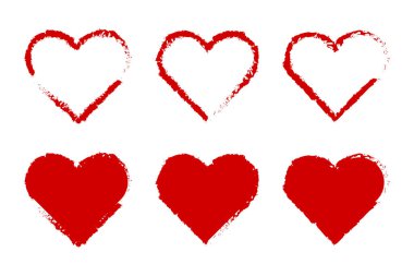 Kırmızı kalpler hazır. Vektör çizimi. EPS 10. Resim yükle.